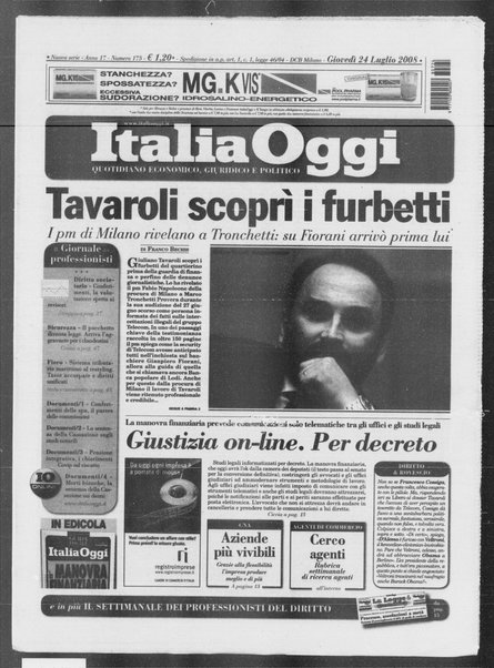 Italia oggi : quotidiano di economia finanza e politica